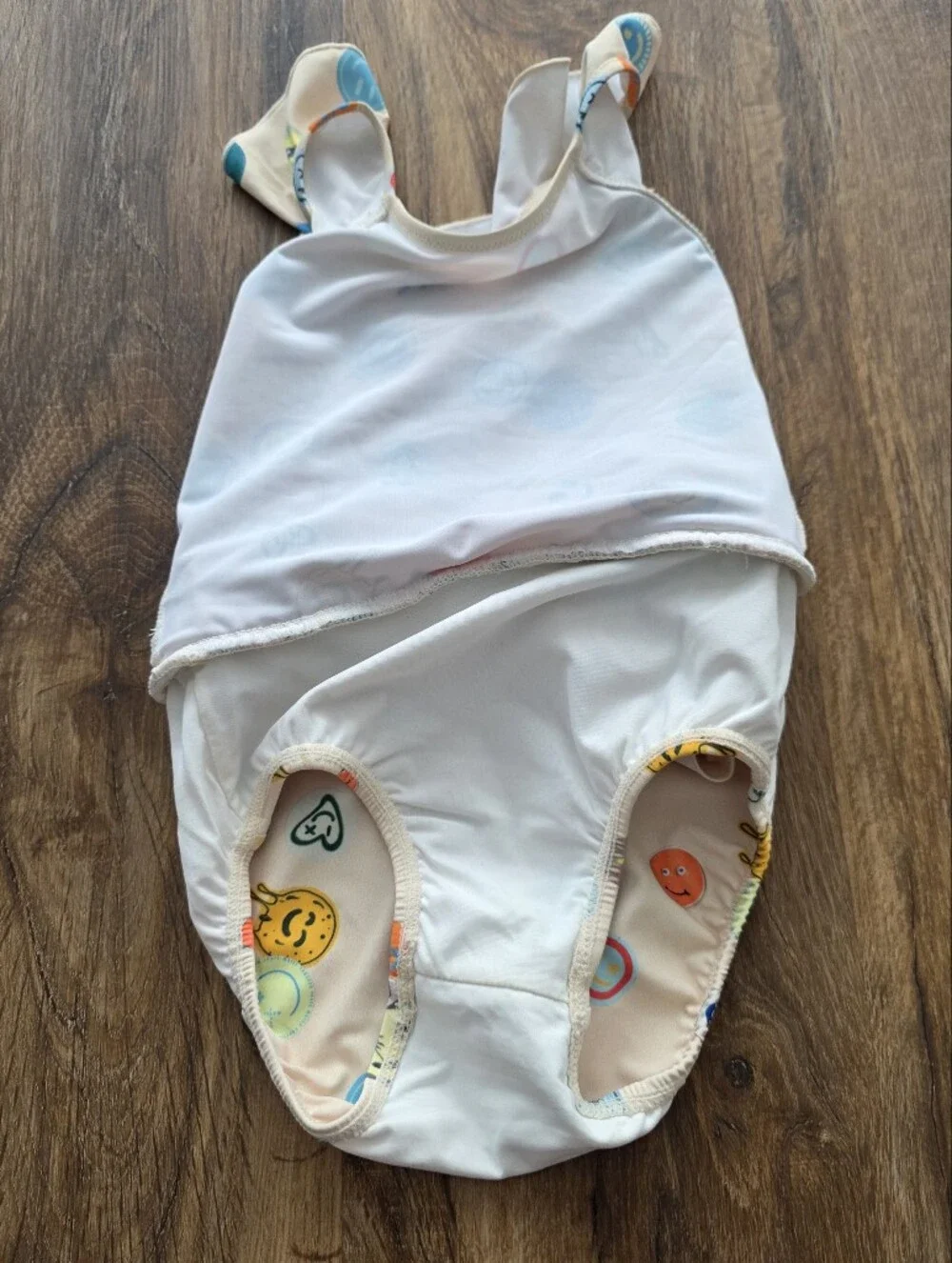 Molo Nalani Ruffle Smiley Face One-Piece Swimsuit Size 3-4 Year 98/104